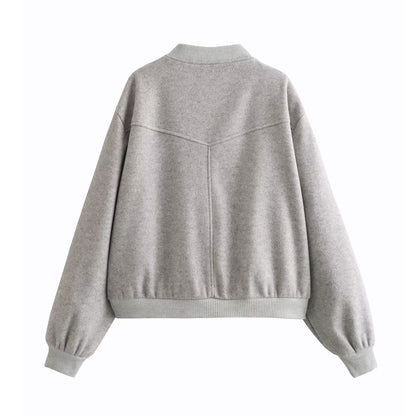 Yün Dokulu Bomber Ceket